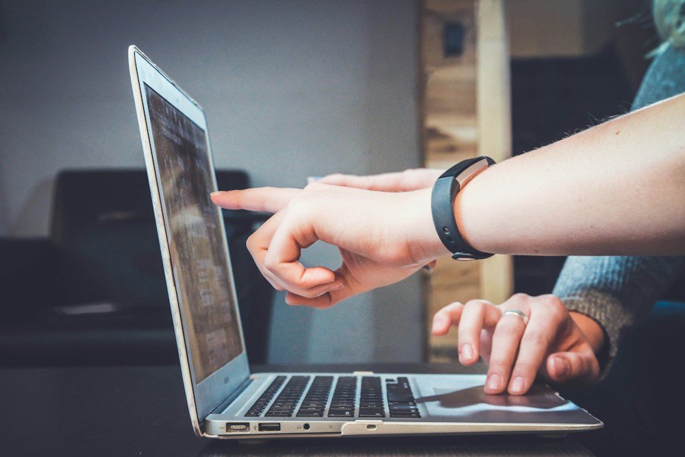 People working together on a laptop